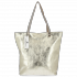 Kožené kabelka shopper bag Vittoria Gotti zlatá B24