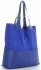 Kožené kabelka shopper bag Genuine Leather kobaltová 605