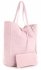 Kožené kabelka shopper bag Vera Pelle púdrová ružová 601