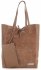 Kožené kabelka shopper bag Vittoria Gotti zemitá V602