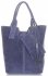 Kožené kabelka shopper bag Vittoria Gotti indigo V5190
