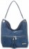 Kožené kabelka shopper bag Vittoria Gotti modrá V3821