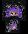 Maska wenecka - Colombina Grand Moulin Black/Purple Maska wenecka - Colombina Grand Moulin Black/Purple