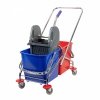Wózek do sprzątania dwuwiaderkowy, 2x25L z prasą CleanPRO 357965 - 2 sztuki