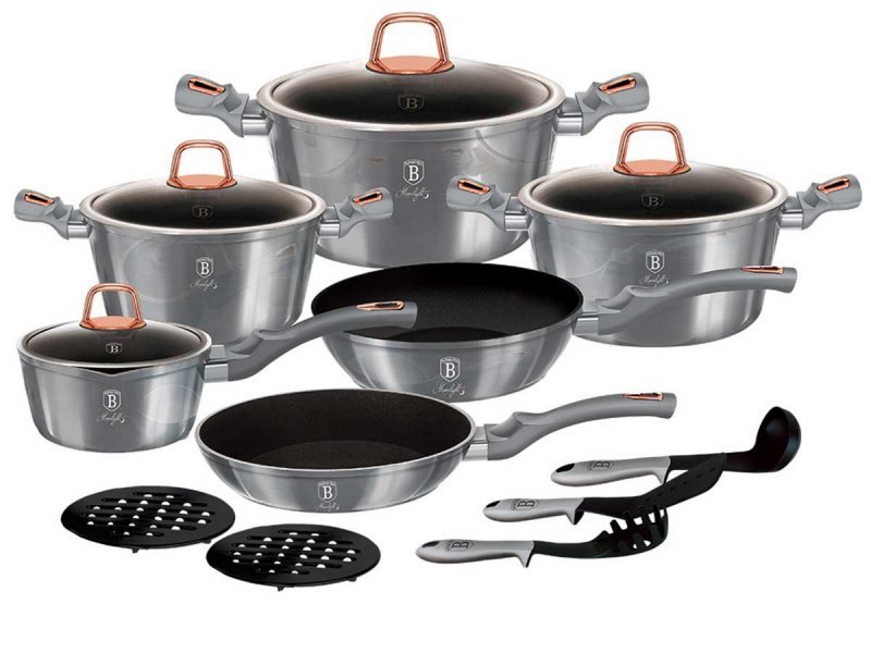 Berlinger haus BH-6022 Moonlight Granite Cookware Set - Pentole e padelle resistenti