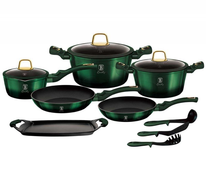 Berlinger haus BH-6066 EMERALD Set di pentole antiaderenti in titanio