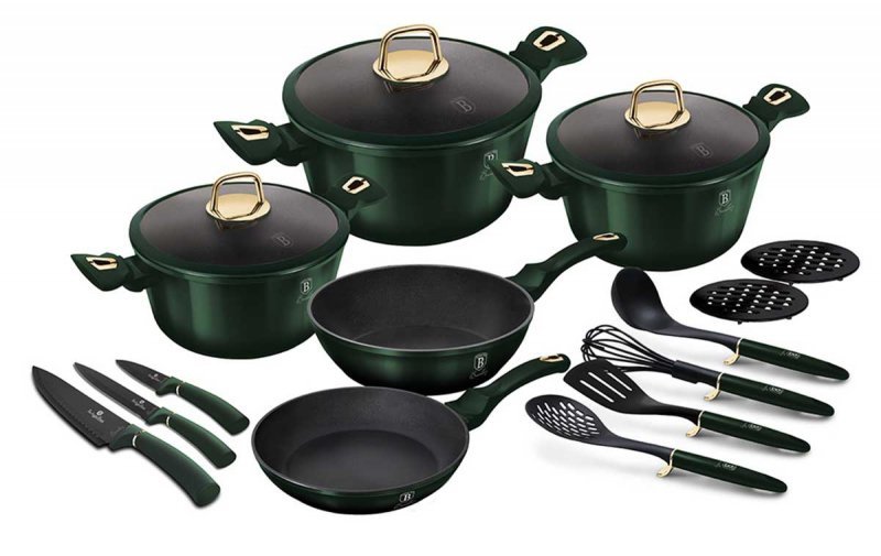 Berlinger haus BH-7043 Set di pentole Emerald con utensili