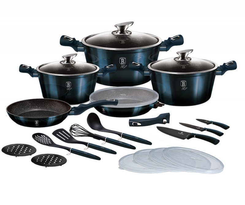 Berlinger haus BH-7183 Set di pentole in granito Aquamarine da 22 pezzi