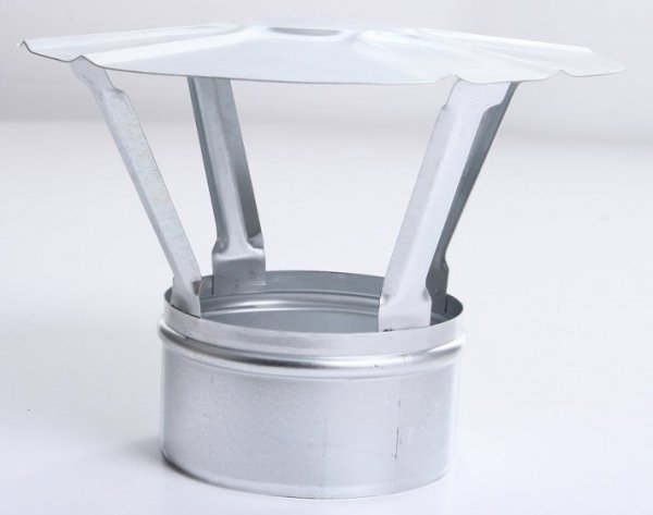 Verzinktem blech 0,75 100mm Verbinder für Rauchrohr zum Regenhaube einstecken