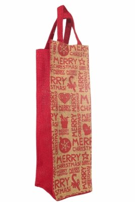 Torebka prezentowa z juty ,,Merry Christmas&quot;