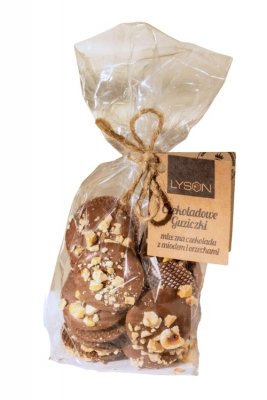 Czekoladowe Guziczki z miodem i orzechami Pasieka Łysoń 100g