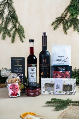 Zestaw prezentowy z wódką i nalewką &quot;Biała zima&quot;