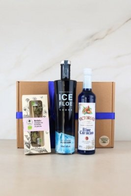 Zestaw prezentowy z wódką "Błękitny koktajl"