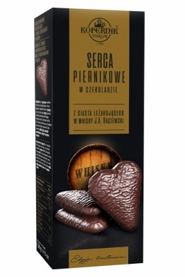 Serca piernikowe z ciasta leżakującego w whisky Kopernik 128g 