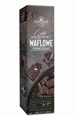 Listki waflowe w czekoladzie deserowej Kopernik 96 g
