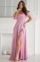 Bicotone 330 długa sukienka błysk różowa