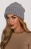 Moe czapka damska splot prążkowany szara M895 