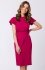 Stylove S336 ołówkowa sukienka z paskiem śliwkowa