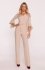 Stylove S416 kombinezon z rękawami z falbaną beżowy 
