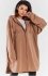 Bluza damska oversize z kapturem beżowa M281