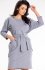 Awama A654 sukienka z kimonowym rękawem szara