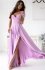 Duet Valentina długa sukienka gładka lila