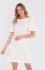 Stylove S431 sukienka mini z bufiastymi rękawami śmietankowa 