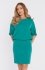 Moe sukienka bluzowana z rozciętymi plecami turkusowa M904