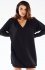 Dresowa czarna sukienka oversize M272