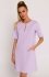 Moe sukienka trapezowa z kieszonkami fiołkowa M788 