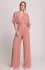 Stylove S395 kombinezon z dekoltem kopertowym różany 