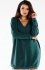 Dresowa zielona sukienka oversize M272