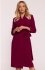 Stylove S415 sukienka szmizjerka bordowa 