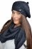Zimowy beret damski Ofelia grafitowy
