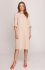 Stylove S393 sukienka z wiązanymi rękawami beżowa 