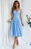 Duet Tifani rozkloszowana sukienka midi błękitna