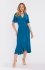 Moe kopertowa sukienka midi z falbaną i marszczeniem morska M912 