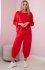 Komplet bawełniany bluza i spodnie czerwony