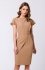 Stylove S336 ołówkowa sukienka z paskiem beżowa