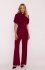 Stylove S421 kombinezon z wiązaną kokardą bordowy 
