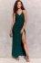 Wieczorowa błyszcząca sukienka zielona maxi 354