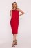 Stylove S422 sukienka ze wstawką z koronki czerwona 
