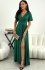 Elizabeth maxi sukienka Bella brokat butelkowa zieleń