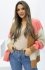 Kardigan oversize Merci – niezapinany sweter damski carmel