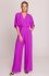 Stylove S395 kombinezon z dekoltem kopertowym fioletowy 