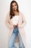 Oversizowy kardigan damski z kapturem Laval light pink