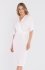 Stylove S434 sukienka midi z kopertowym dekoltem ecru 