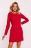 Moe sukienka z kokardą na ramieniu czerwona M814 