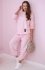Komplet bawełniany bluza i spodnie pudrowy róż