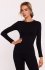 Moe prążkowana bluzka czarna M817  